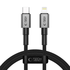 Tech-Protect Ultraboost DNA PD 27W/3A Lightning til USB-C Kabel 1m - Sort / Mørkegrå