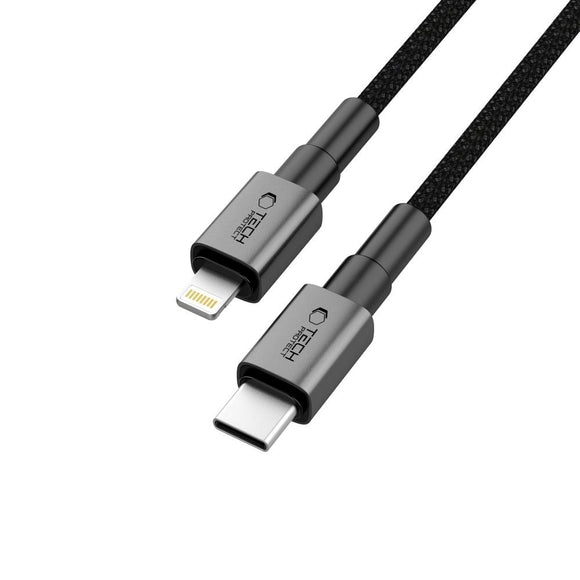 Tech-Protect Ultraboost DNA PD 27W/3A Lightning til USB-C Kabel 2m - Sort / Mørkegrå