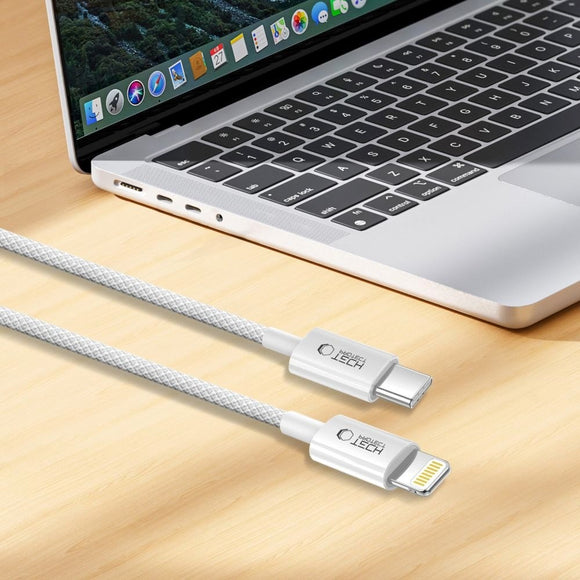 Tech-Protect Ultraboost Lite 27W / 3A Lightning til USB-C Kabel 1m - Grå