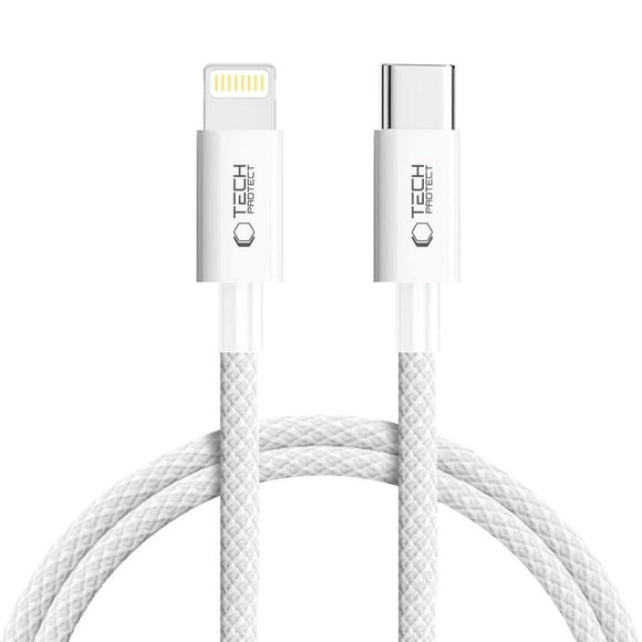 Tech-Protect Ultraboost Lite 27W / 3A Lightning til USB-C Kabel 1m - Grå