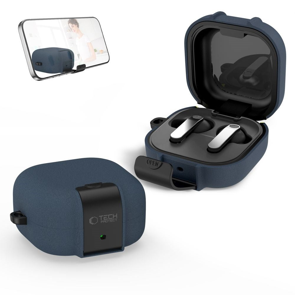 Samsung Galaxy Buds 4 / 4 Pro Tech-Protect Slim Hook Cover - Blå