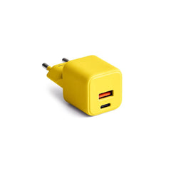 Colorum 30W Vægoplader m. 1x USB-A & 1x USB-C - Yellow