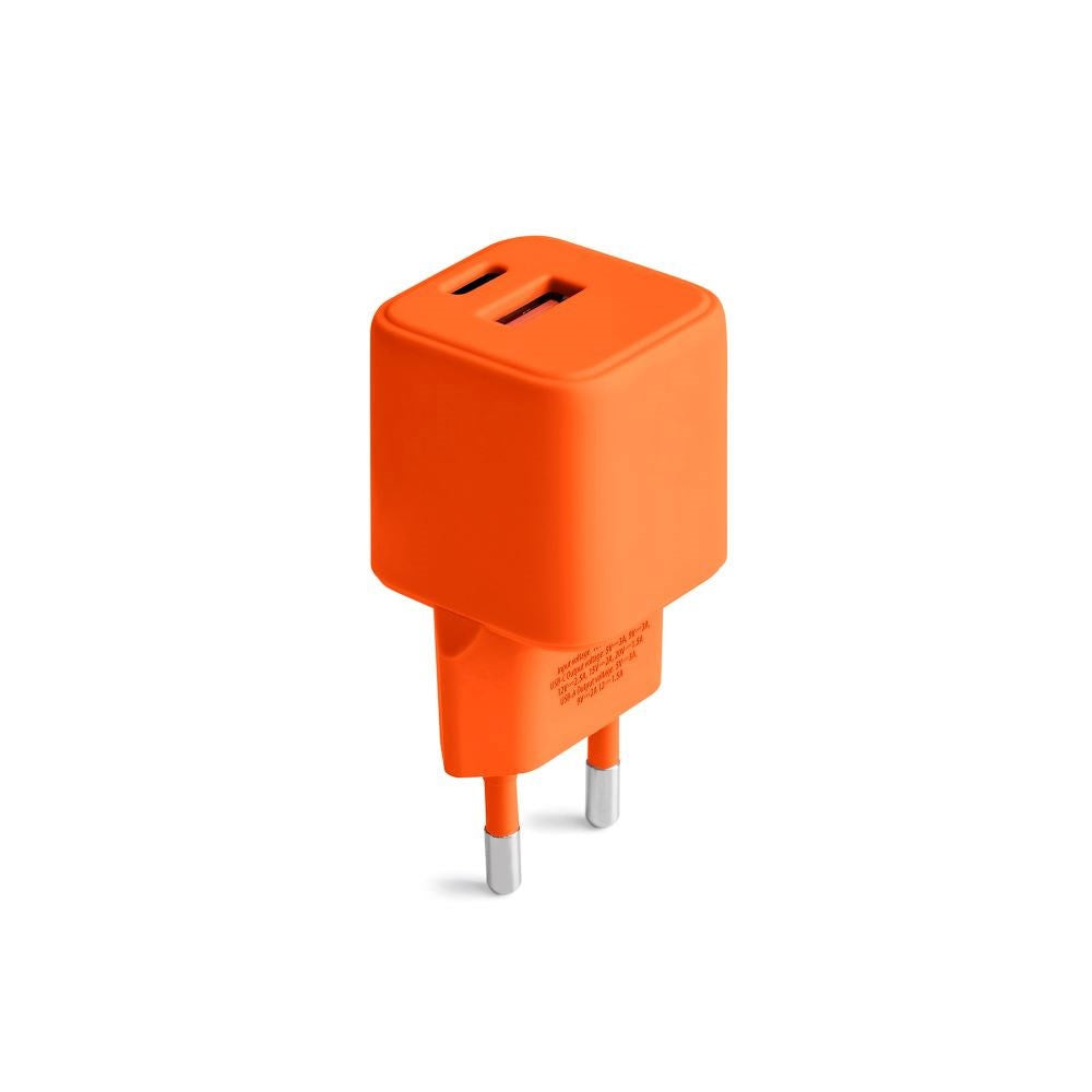 Colorum 30W Vægoplader m. 1x USB-A & 1x USB-C - Orange