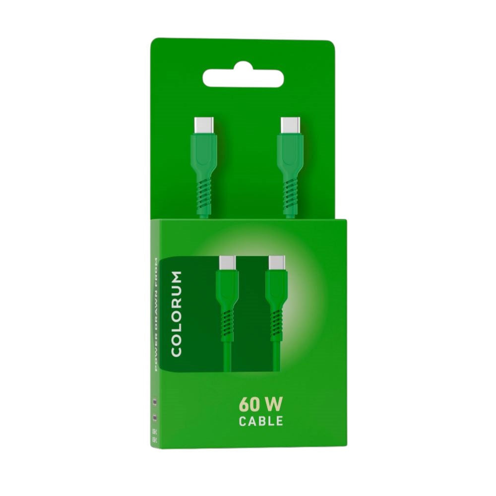 Colorum 60W USB-C til USB-C Kabel - 1.8m - Green