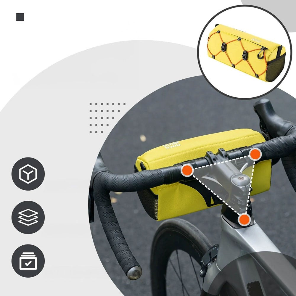 Rockbros Cykeltaske til Cykelstyr - 2.2L - Gul