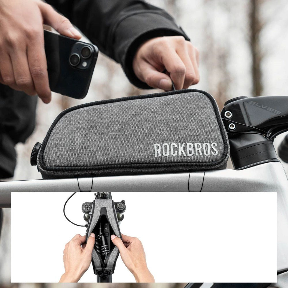 Rockbros Cykeltaske til Cykelstel - 0.7L - Grå