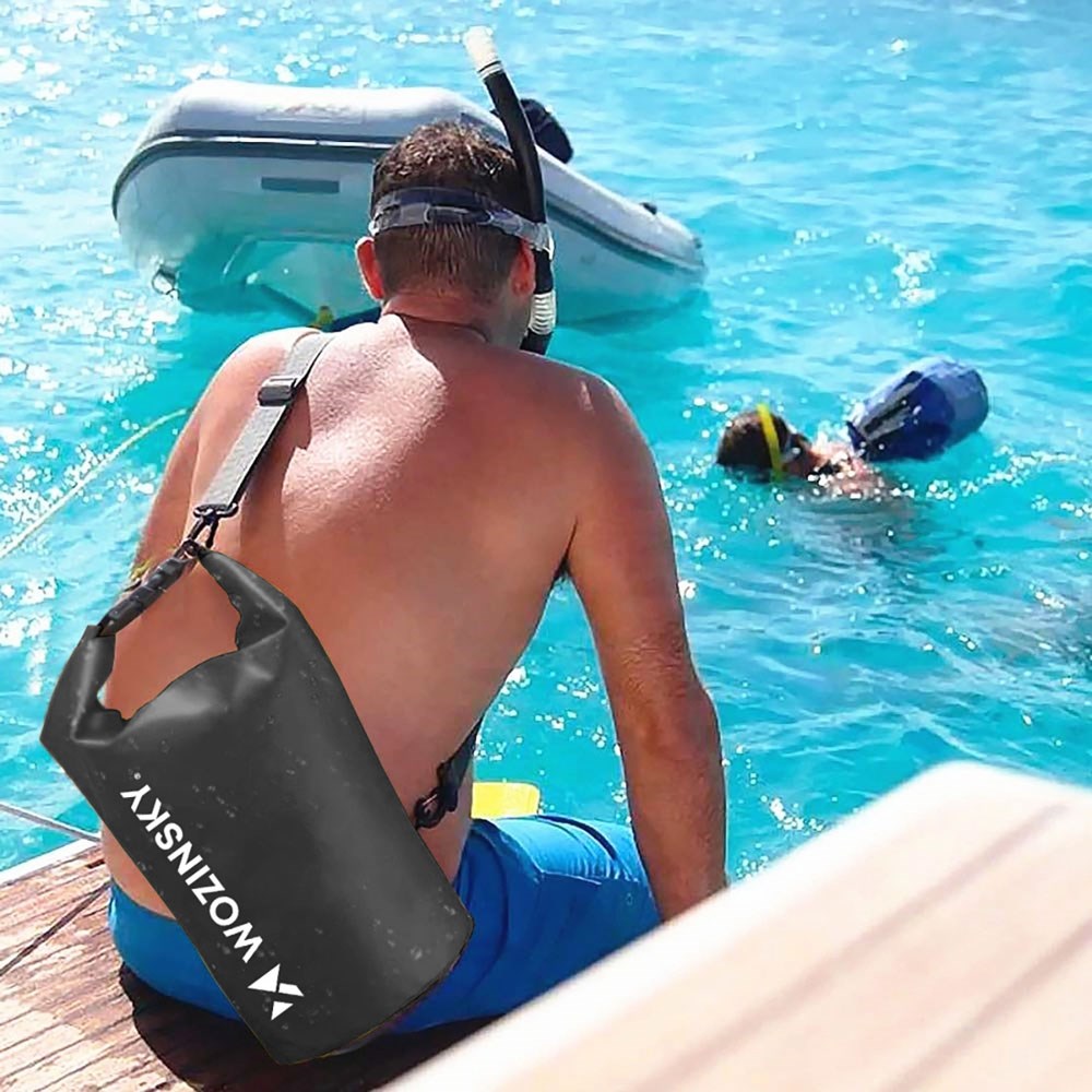 Wozinsky Vandtæt Taske m. Strop - 10L - Sort