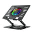 Wozinsky CoolBase Laptop- / Tabletstander m. RGB-Lys & Nedkøling - Sort
