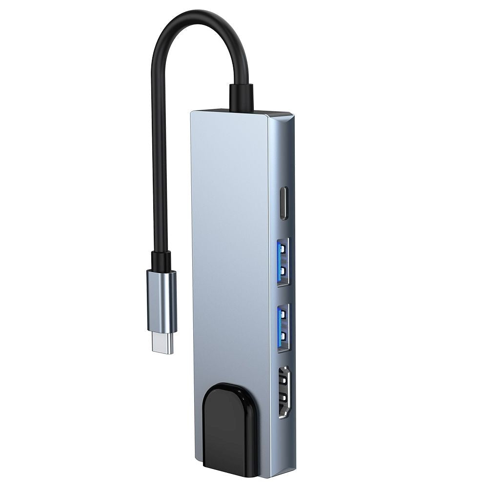 Tech-Protect 5in1 USB-C Multiport Hub - HDMI / USB-C / Ethernet / 2 x USB-A - Grå