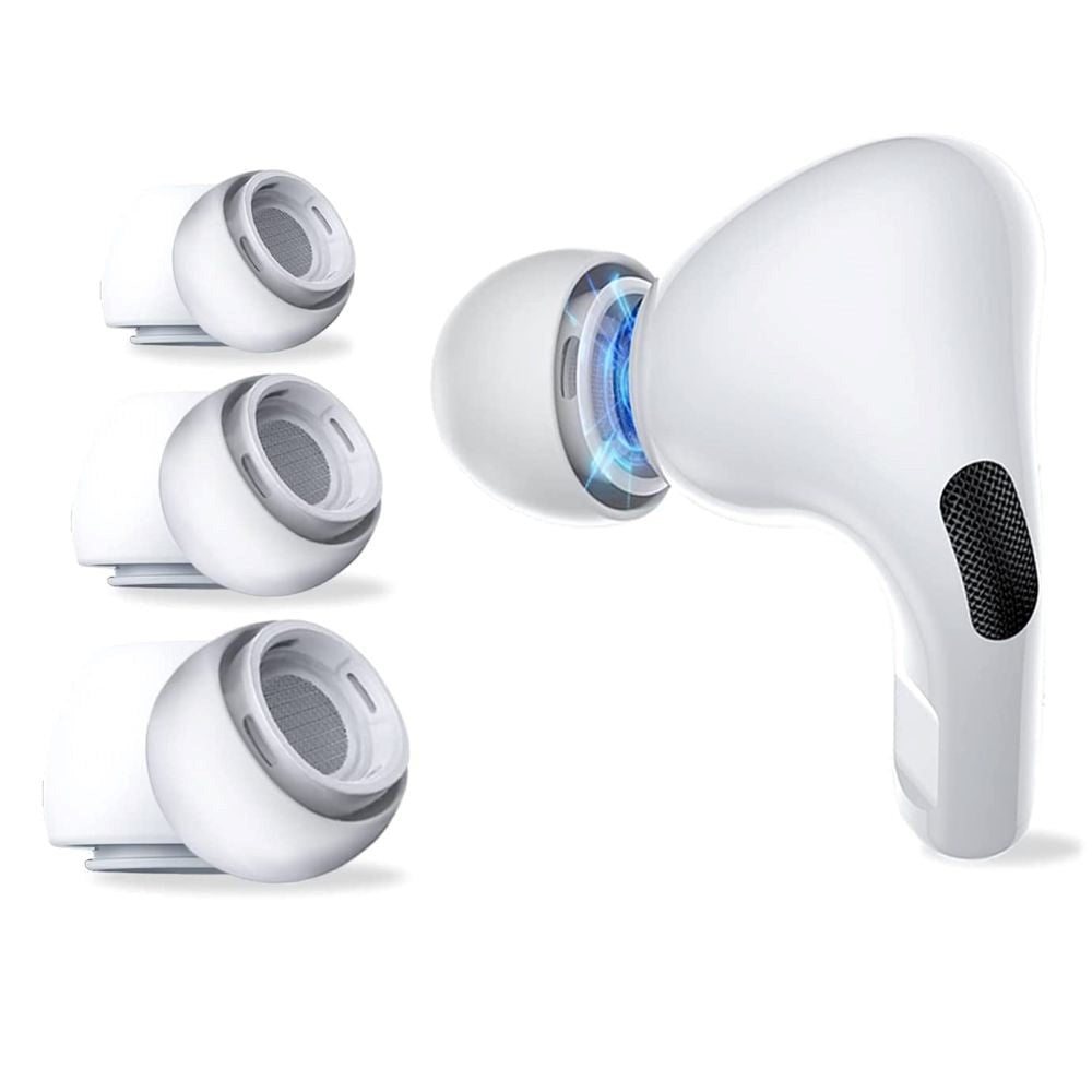 Tech-Protect Silikone EarBuds Til AirPods Pro (1 & 2 gen.) - S, M, L - 3 stk. - Hvid