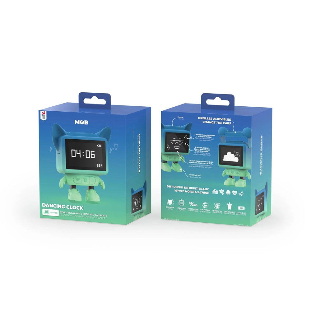 MOB - Dancing Alarm Clock Bluetooth Højtaler - Blå