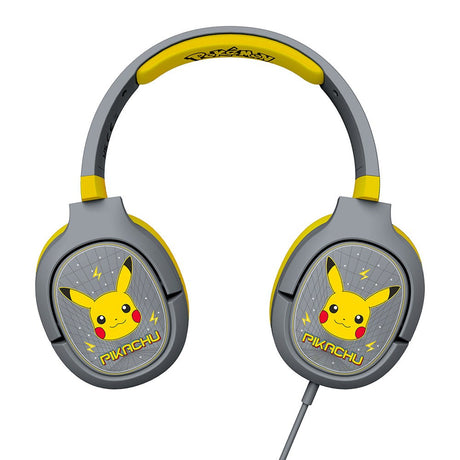 Pro G1 Over-Ear Gaming Headset m. Aftagelig Mikrofon - Pokémon Pikacu - Grå / Gul