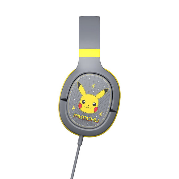 Pro G1 Over-Ear Gaming Headset m. Aftagelig Mikrofon - Pokémon Pikacu - Grå / Gul