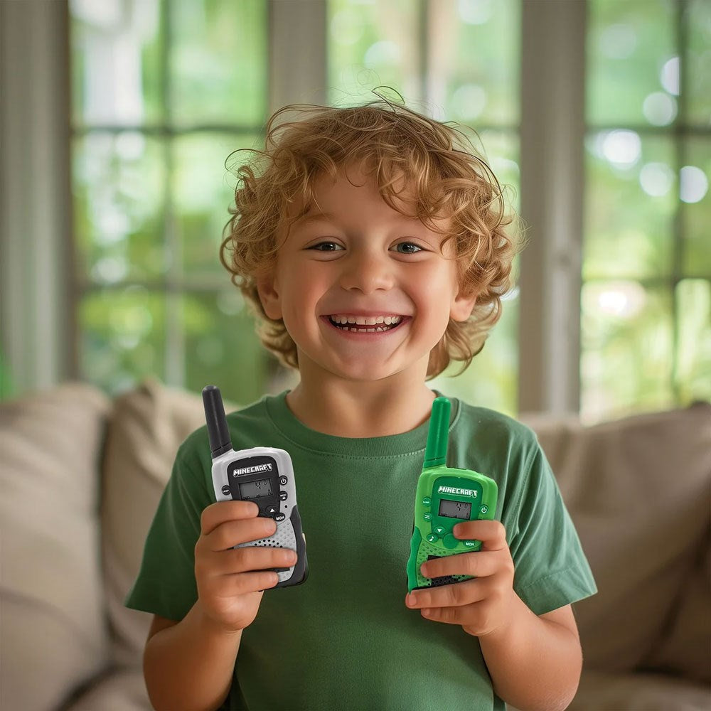 OTL MINECRAFT Digitalt Walkie Talkie Sæt - 2 stk - Grå / Grøn