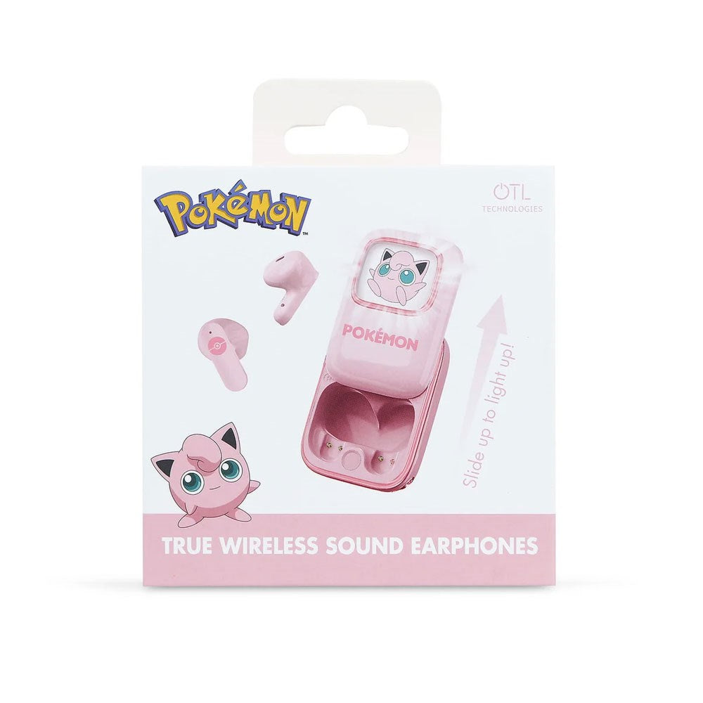 Jigglypuff OTL True Wireless In-Ear Headset m. Skub-Op Opladningsetui - Lyserød