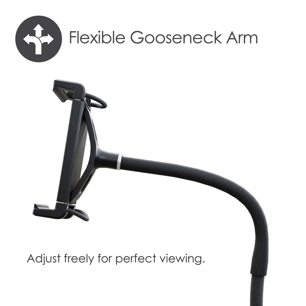 Desire2 Gooseneck Tablet Holder til Bord - Formbar - Sort