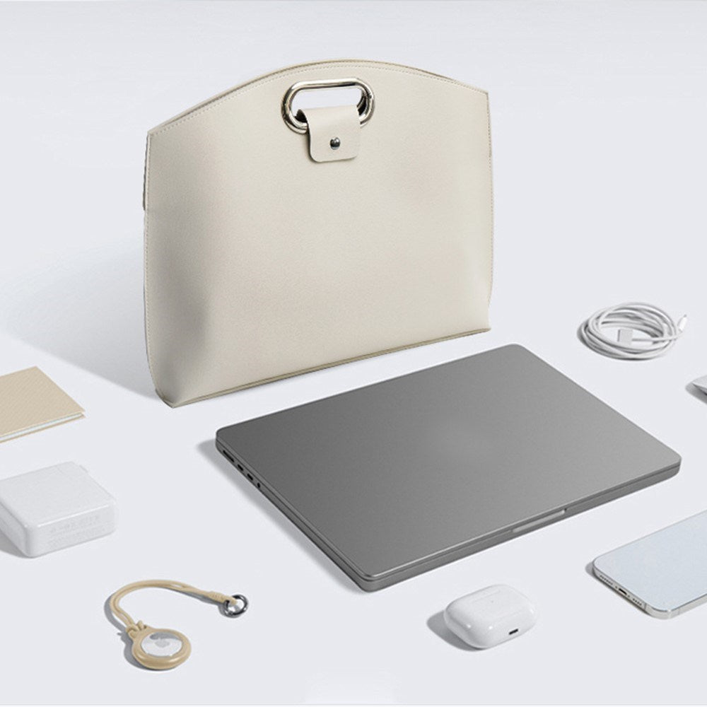 Kunstlæder MacBook / Laptop 13-14" Taske - 32 x 37.5 cm - Grøn