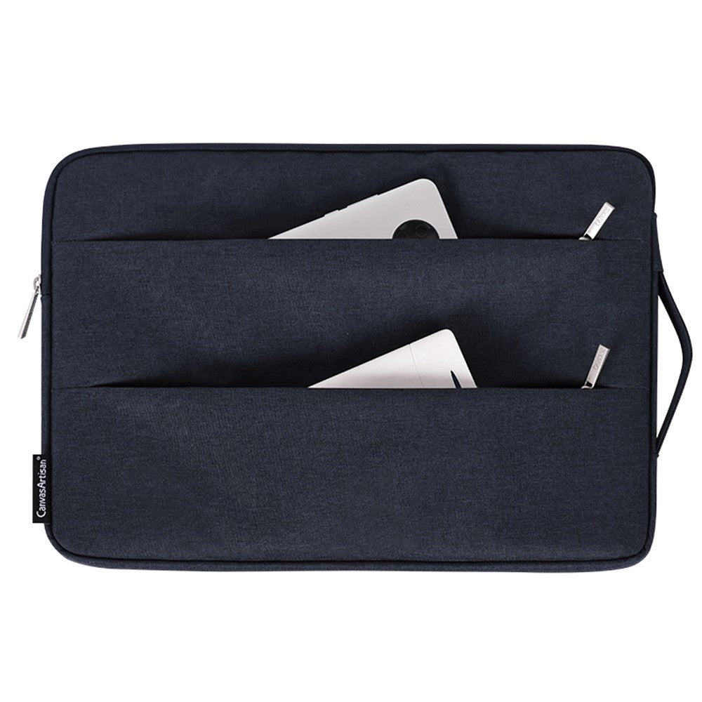 CanvasArtisan Sleeve m. Håndtag Til Macbook / Bærbar PC 15" - (39 x 28 x 2 cm) - Sort