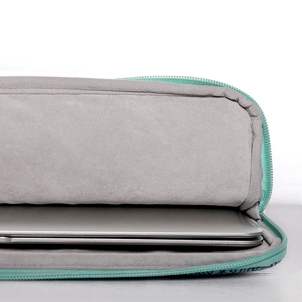 CanvasArtisan Sleeve m. Bølge Motiv Til Macbook / Bærbar PC 14" - (37 x 26.5 x 2 cm) - Blå