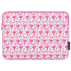 CanvasArtisan Læder Sleeve m. Flamingo Motiv Til Macbook / Bærbar PC 13" - (37 x 26.5 x 2 cm) - Lyserød