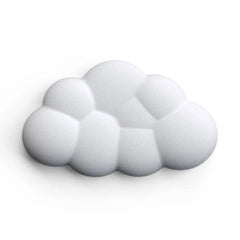 Ergonomisk Læder Håndledsstøtte til Musemåtte eller Tastatur 15 x 9 cm - Hvid