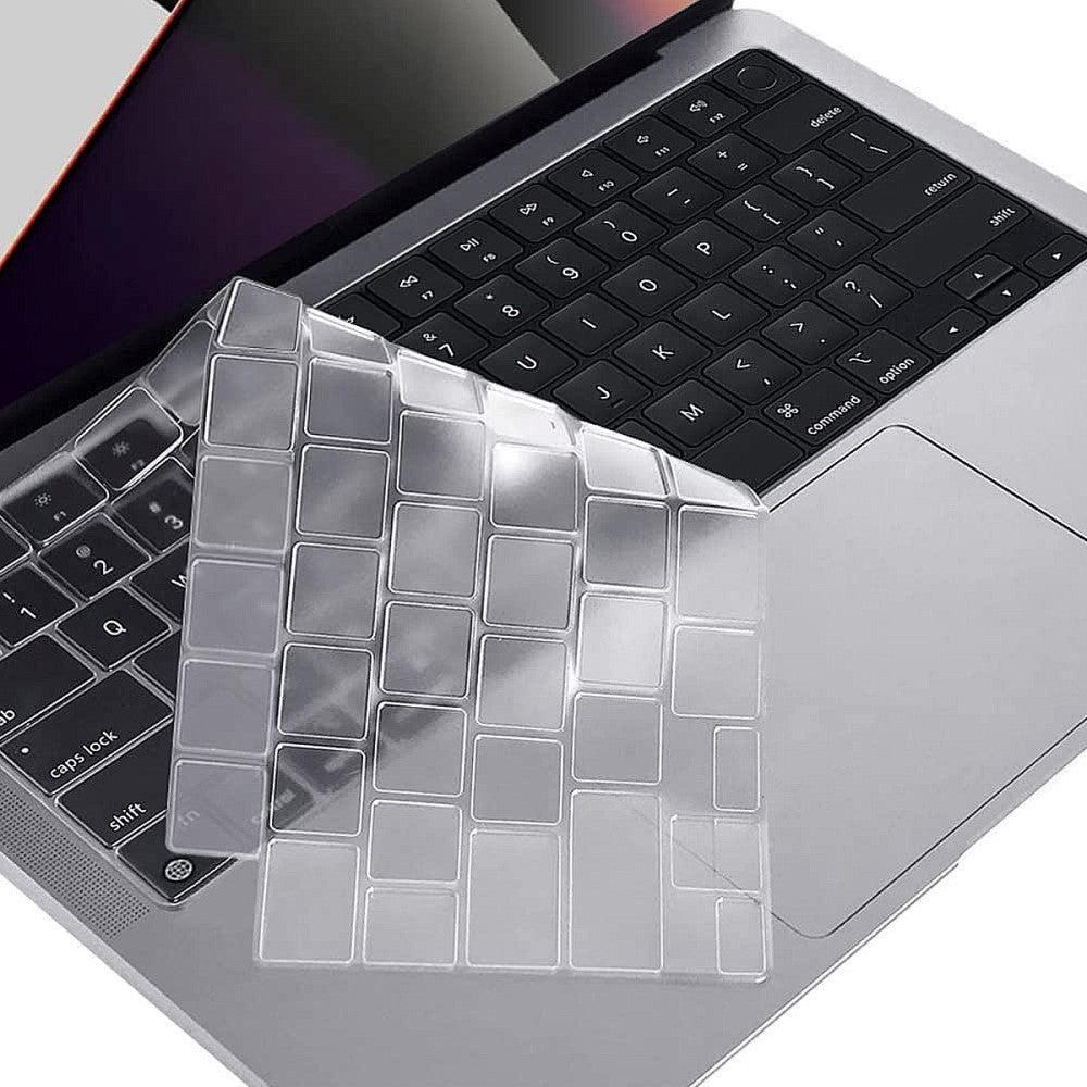 MacBook Pro 14/16" M5/M4/M3/M2/M1 (2026-2021) ENKAY Keyboard Cover m. Dansk / EU Tastatur - Transparent