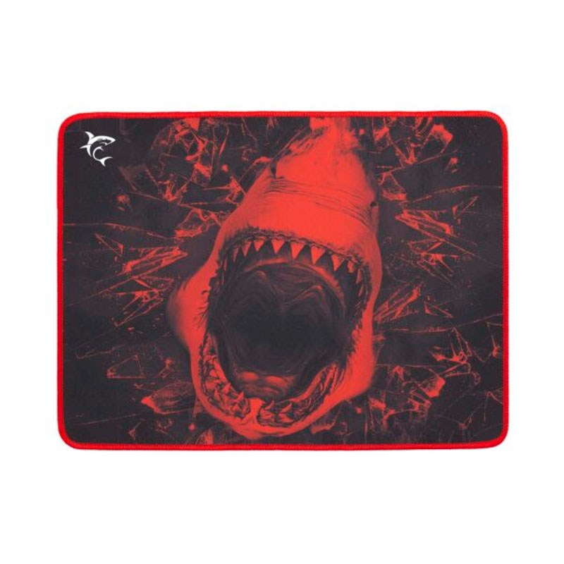 White Shark SKYWALKER L Gaming Musemåtte - 400 x 300 mm - Sort / Rød