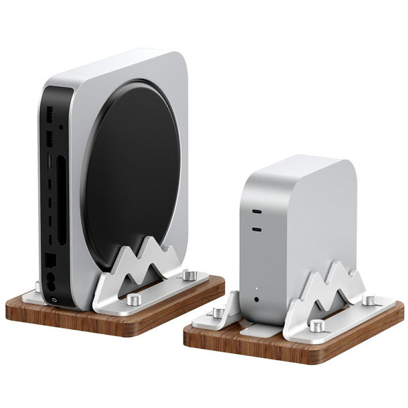 Justerbar PC Stander i Træ Til Mac Mini M4 / M3 / M2 / M1
