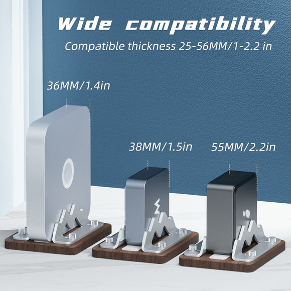 Justerbar PC Stander i Træ Til Mac Mini M4 / M3 / M2 / M1