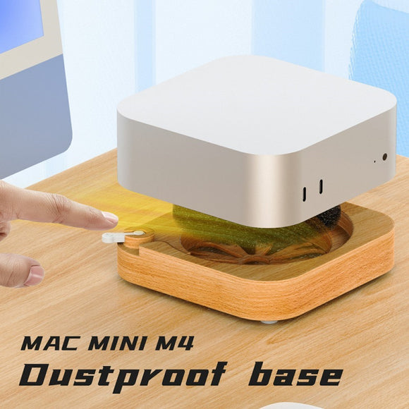 Mac Mini M4 / M4 Pro Træstander – Støvbeskyttelse, Køling & Elegant Design