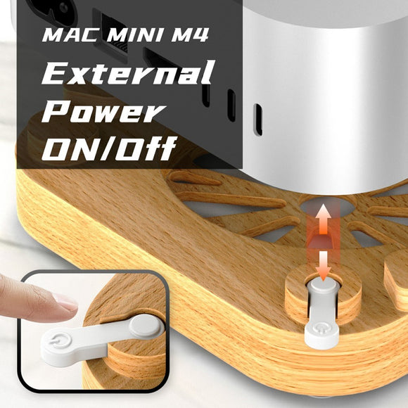 Mac Mini M4 / M4 Pro Træstander – Støvbeskyttelse, Køling & Elegant Design