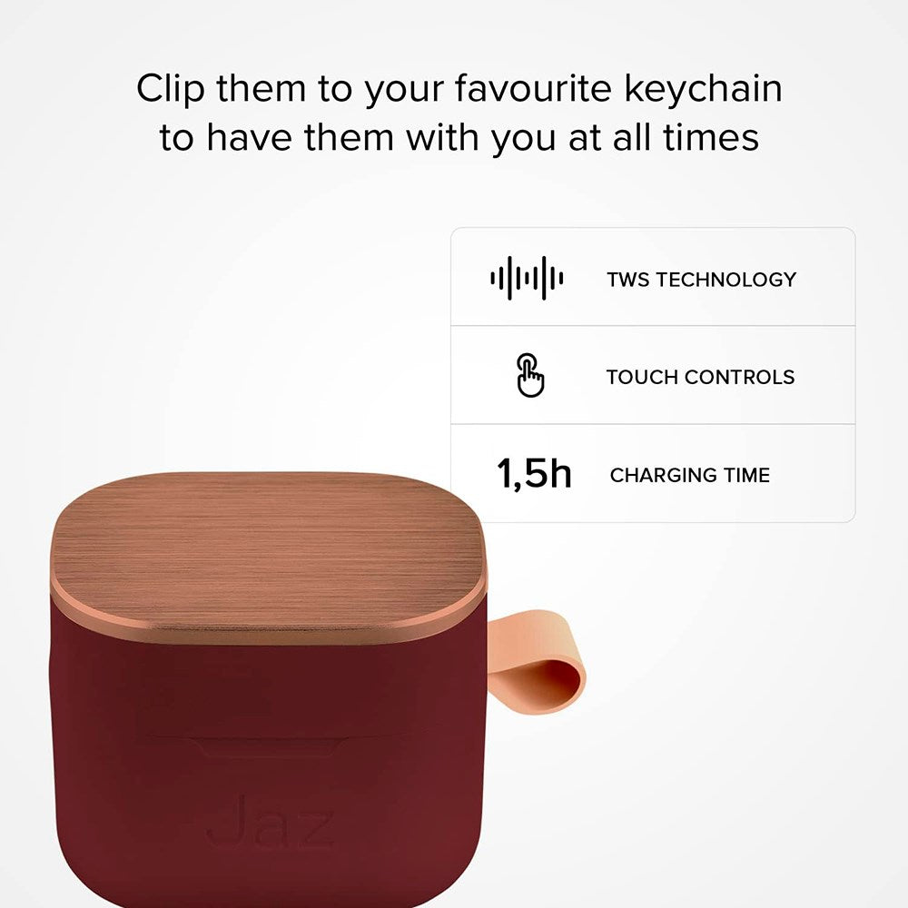 Jaz Airon True Wireless In-Ear Bluetooth Høretelefoner - Rød