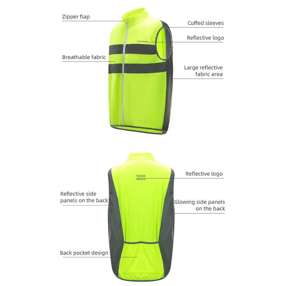 Refleksvest - Størrelse L - Gul