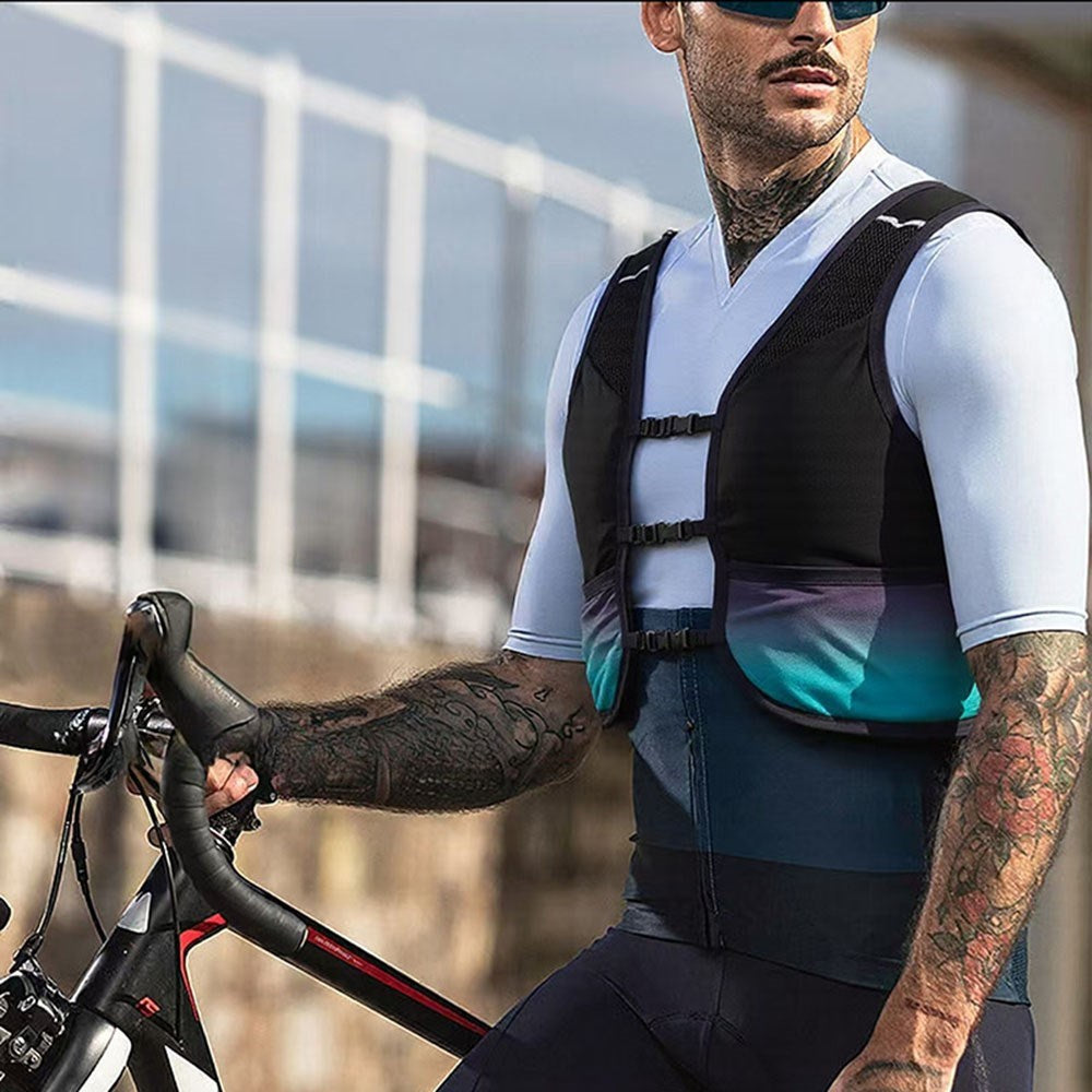 Unisex Løbevest m. Reflekser og Lomme til Vandflaske - Sort