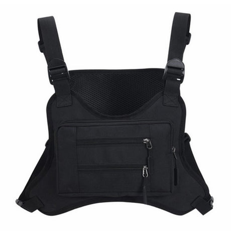 Outdoor Vest med Polyester Taske - Sort