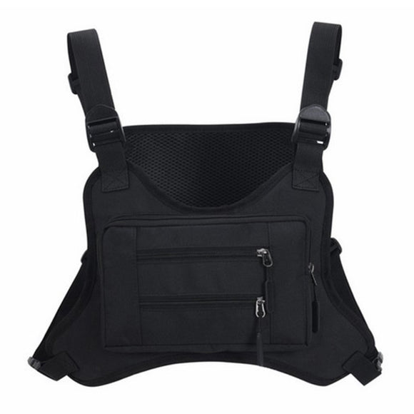 Outdoor Vest med Polyester Taske - Sort
