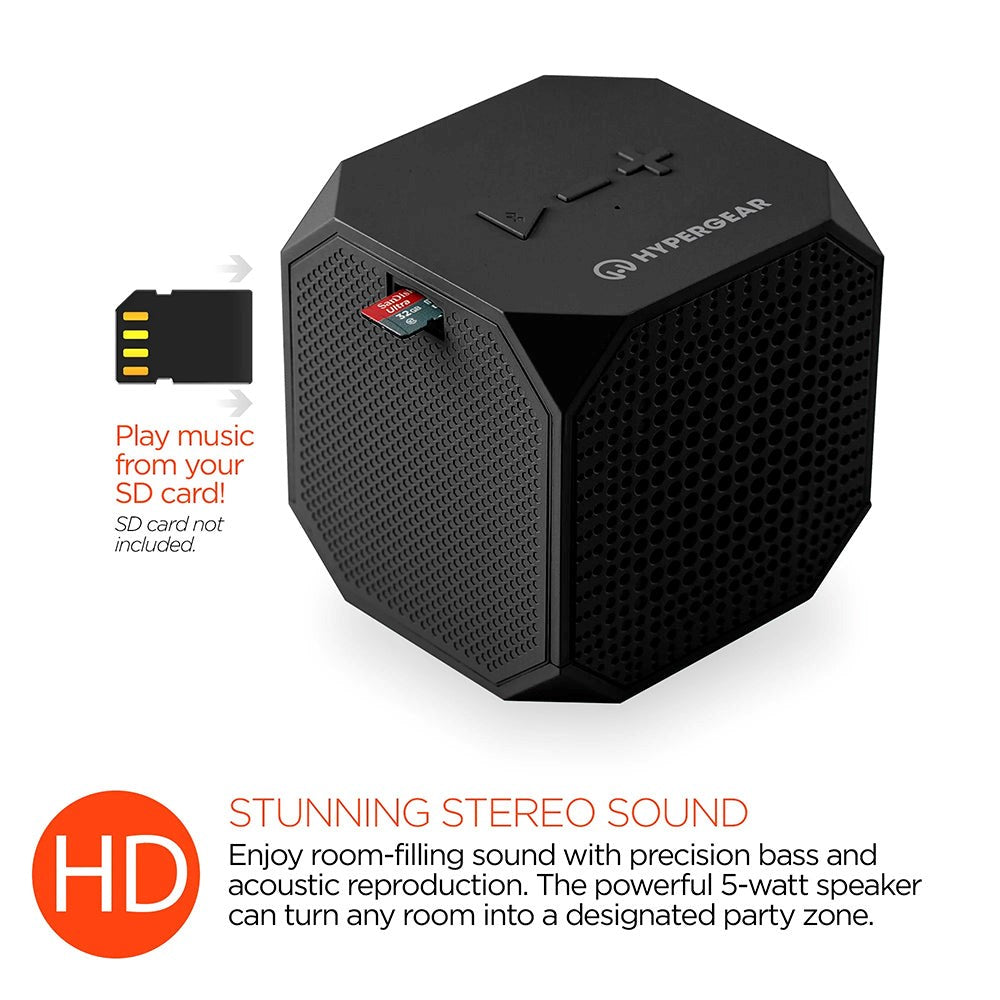 Hypergear Sound Cube Trådløs Bluetooth Højttaler - Sort