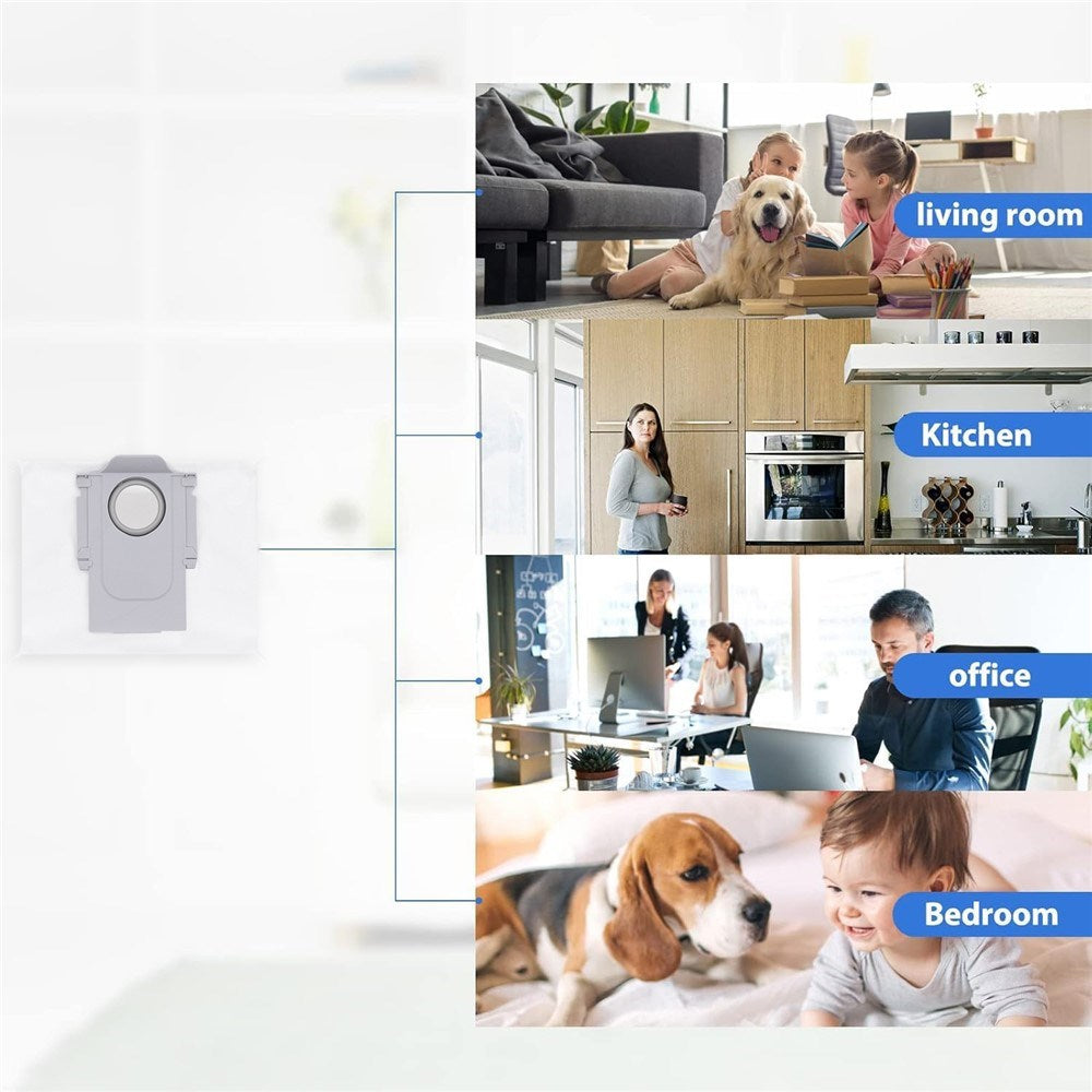 Støvsugerpose til Roborock Q5 Pro / Q7 Max / Q8 Max / Q8 Max+ / S7 MaxV / S7 / S8 Pro Ultra / S8 Robotstøvsuger - Hvid