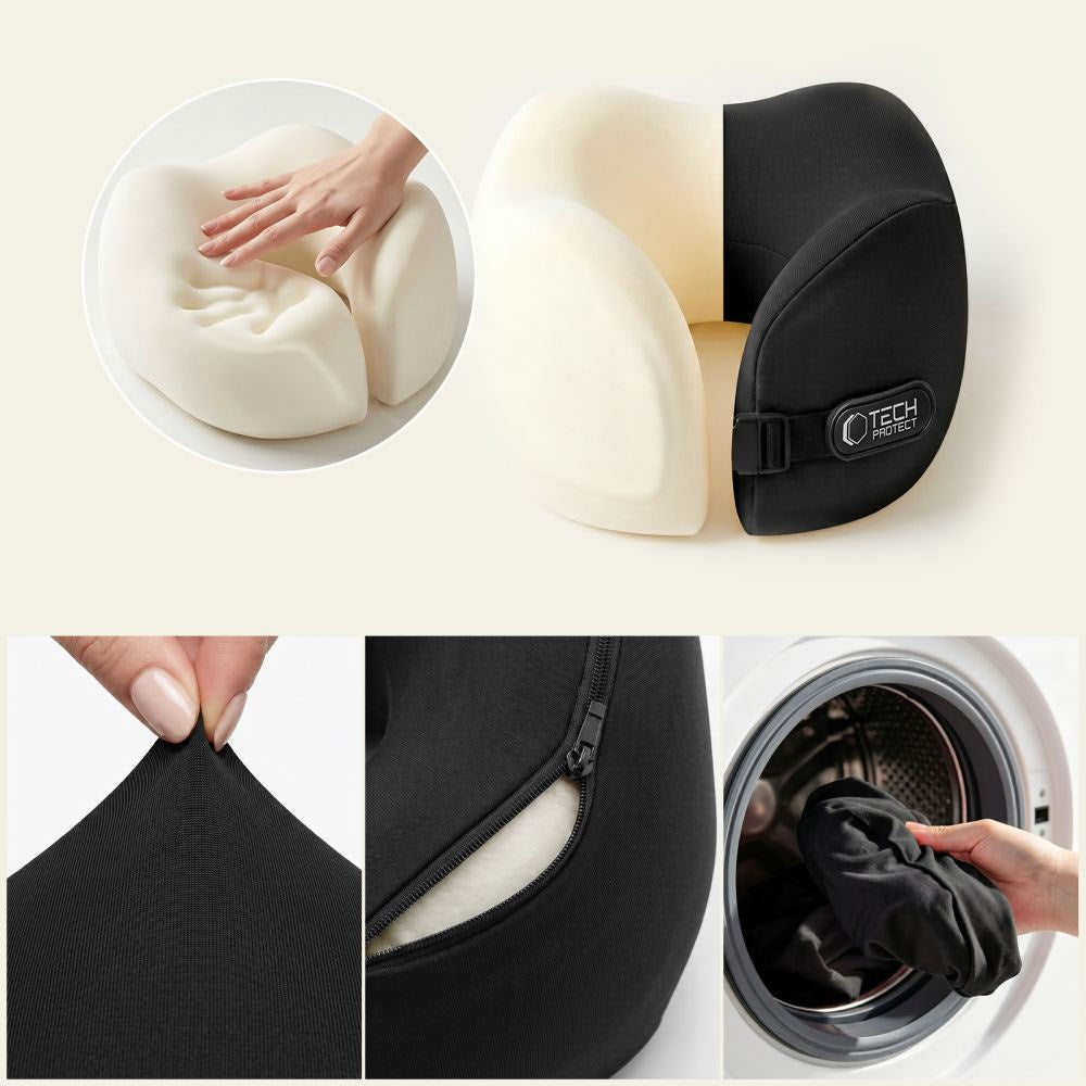 Tech-Protect ComfortRest Rejse Nakkepude - Sort