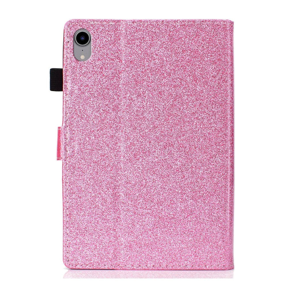 iPad 11" (2025) / iPad 10.9" (2024/2022) Glitter Cover m. Flipstander & Kortholder - Lyserød