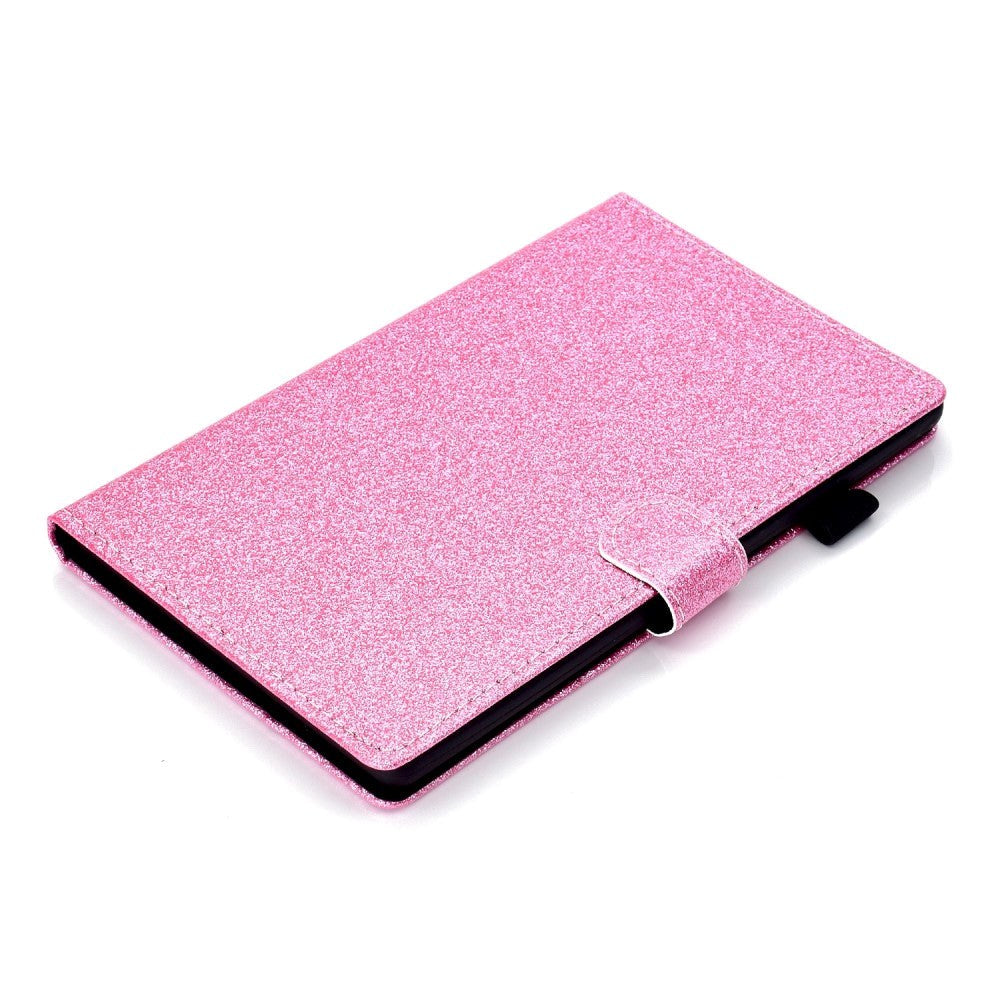 iPad 11" (2025) / iPad 10.9" (2024/2022) Glitter Cover m. Flipstander & Kortholder - Lyserød