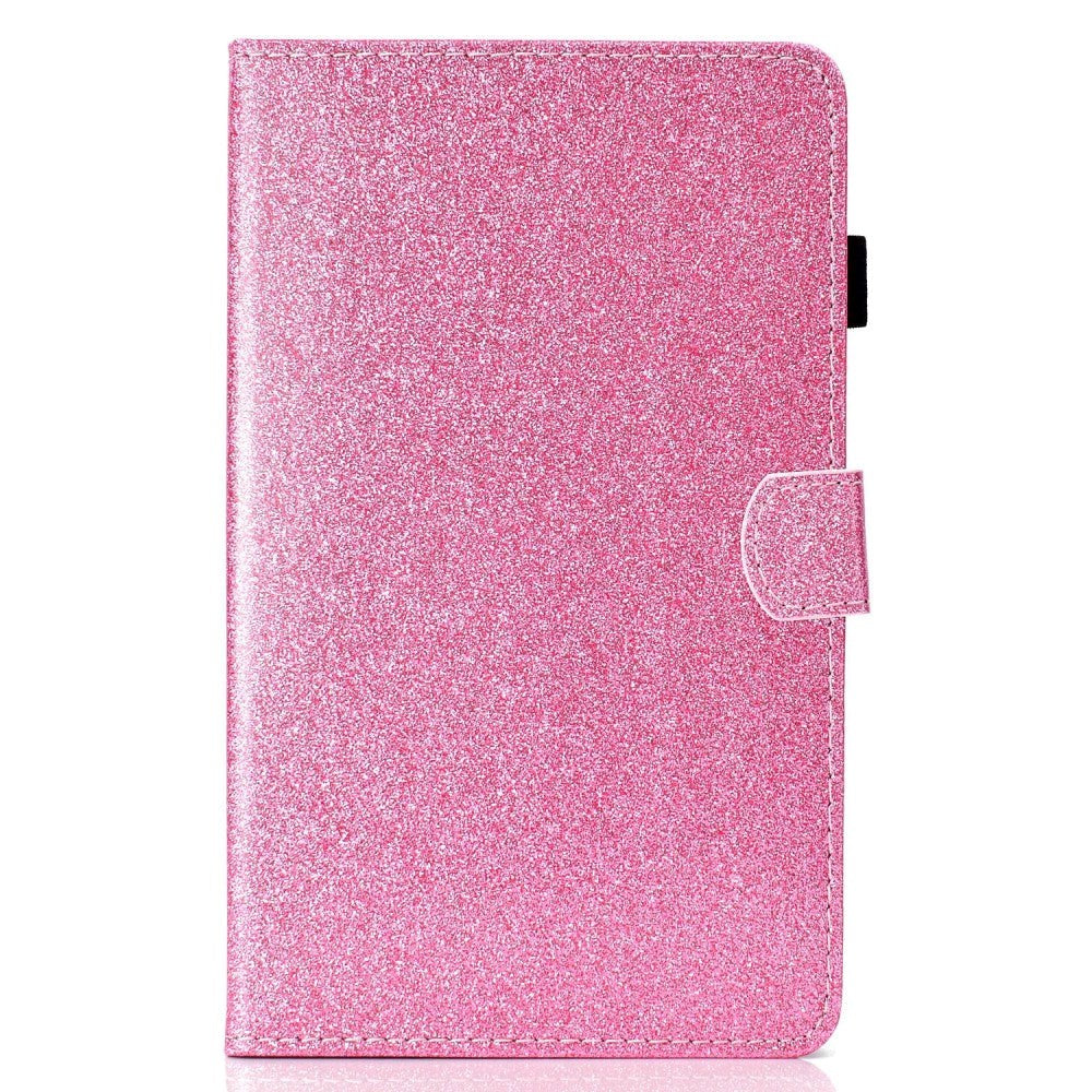iPad 11" (2025) / iPad 10.9" (2024/2022) Glitter Cover m. Flipstander & Kortholder - Lyserød