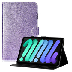 iPad 11" (2025) / iPad 10.9" (2024/2022) Glitter Cover m. Flipstander & Kortholder - Lilla