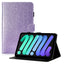 iPad 11" (2025) / iPad 10.9" (2024/2022) Glitter Cover m. Flipstander & Kortholder - Lilla