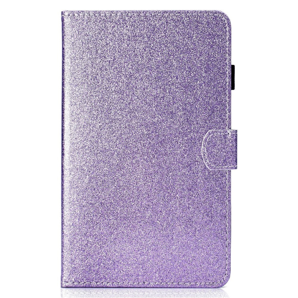 iPad 11" (2025) / iPad 10.9" (2024/2022) Glitter Cover m. Flipstander & Kortholder - Lilla
