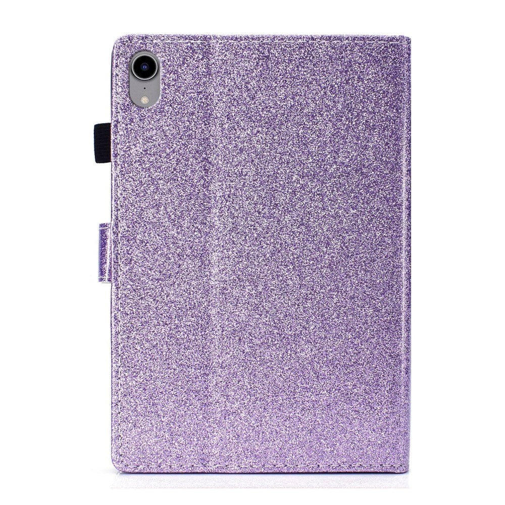 iPad 11" (2025) / iPad 10.9" (2024/2022) Glitter Cover m. Flipstander & Kortholder - Lilla