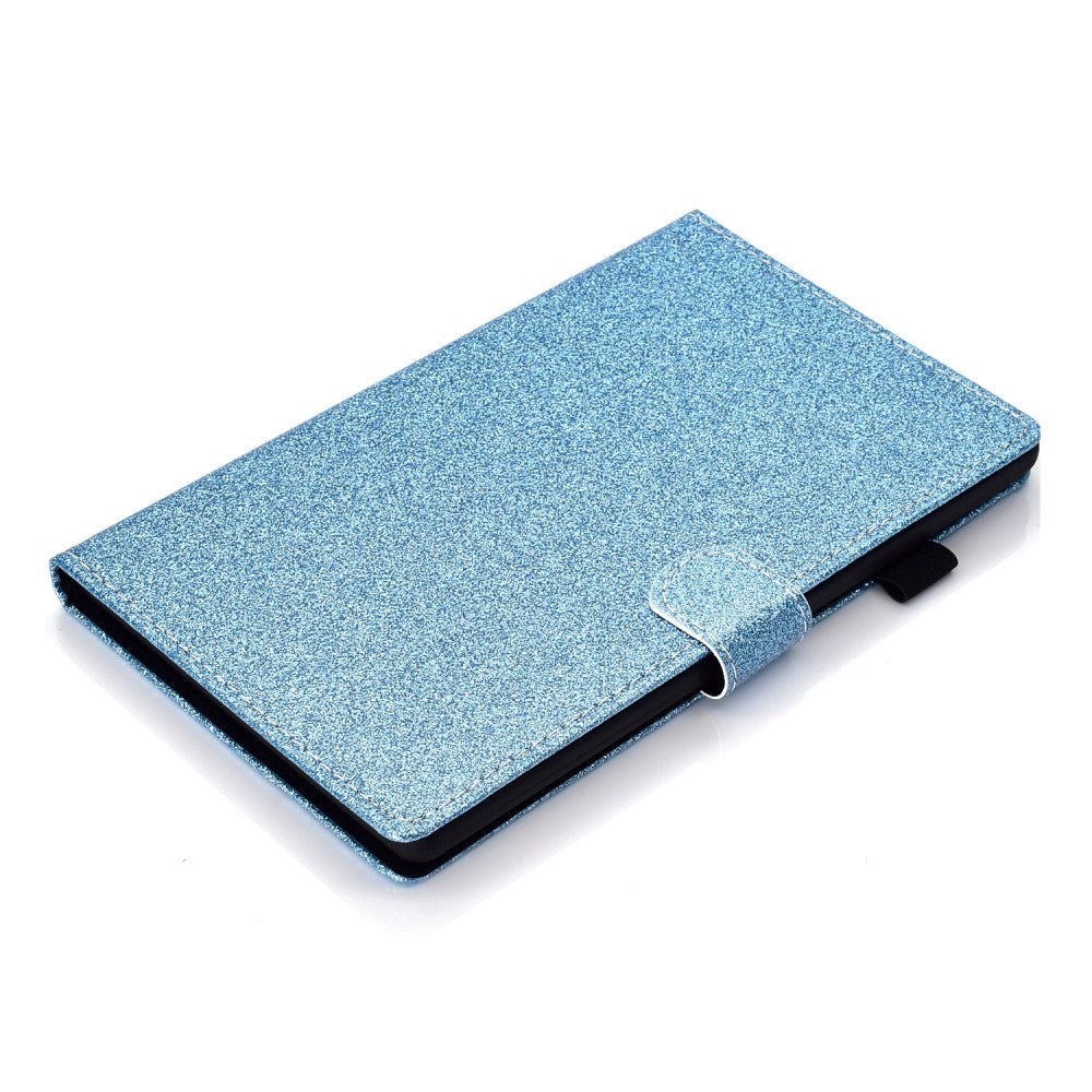 iPad 11" (2025) / iPad 10.9" (2024/2022) Glitter Cover m. Flipstander & Kortholder - Blå