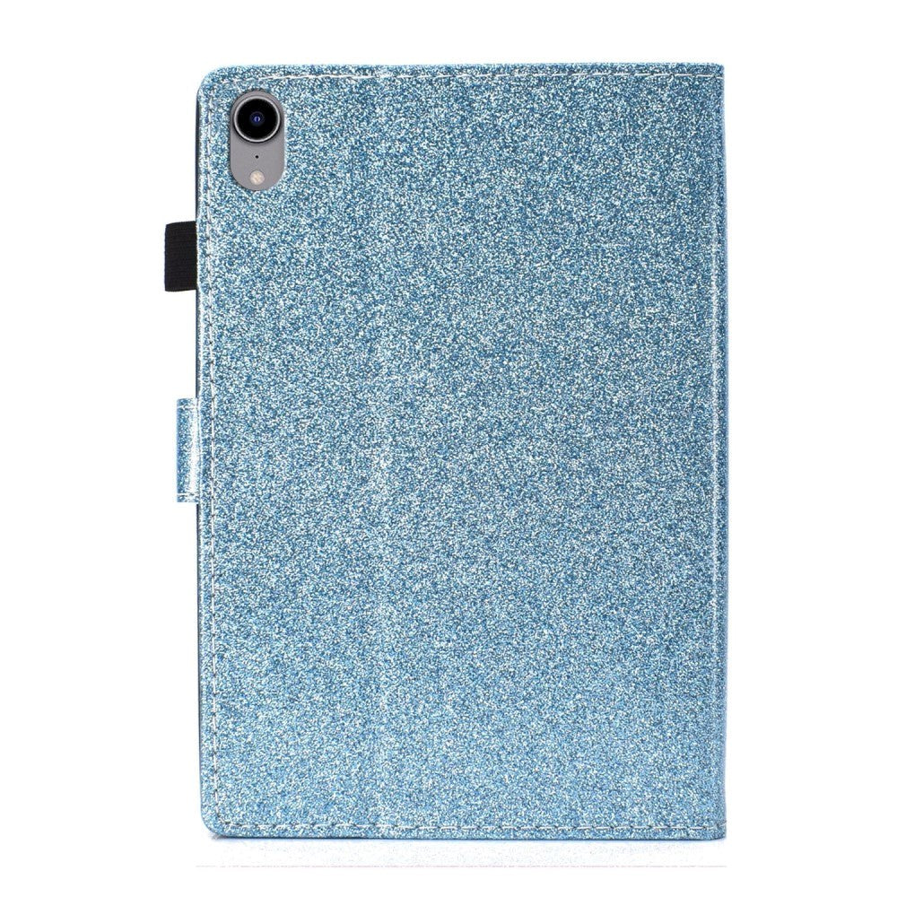 iPad 11" (2025) / iPad 10.9" (2024/2022) Glitter Cover m. Flipstander & Kortholder - Blå