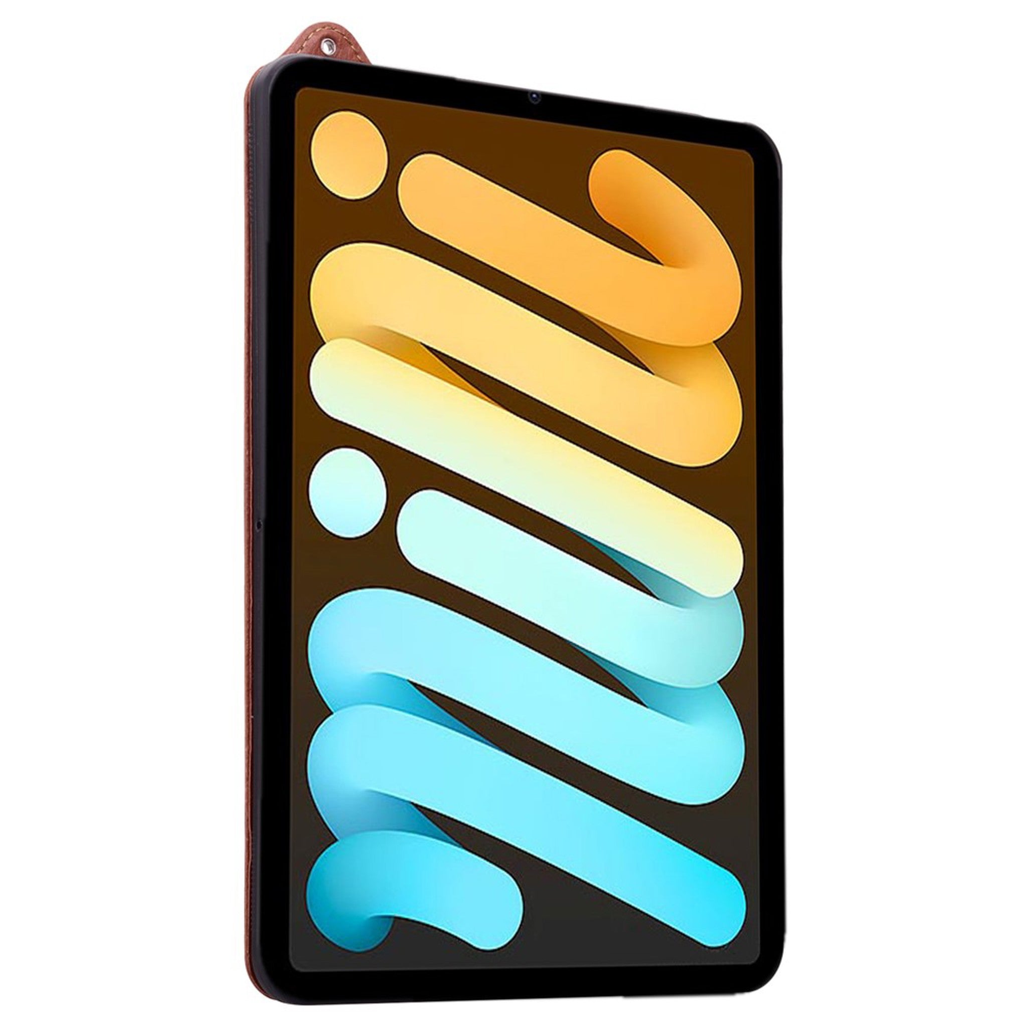 iPad Mini (2026) 8. Gen. EIDERWOOD Kunstlæder Bagside Cover m. Strop Kickstand - Brun