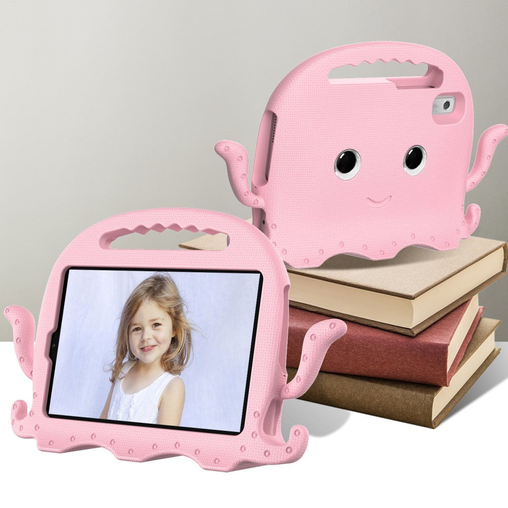 Lenovo Tab M9 Børne Cover m. Skulderstrop & Håndholder - Blæksprutte - Lyserød